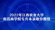 2022年江西农业大学南昌商学院专升本录取分数线