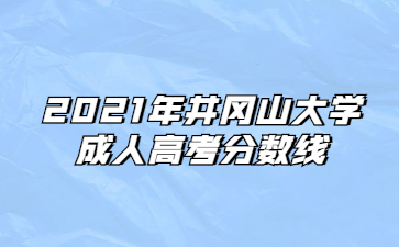 2021年井冈山大学成人高考分数线