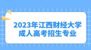 2023年江西财经大学成人高考招生专业