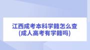 江西成考本科学籍怎么查?(成人高考有学籍吗)