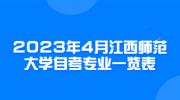 2023年4月江西师范大学自考专业一览表