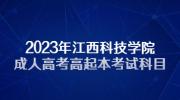 2023年江西科技学院成人高考高起本考试科目